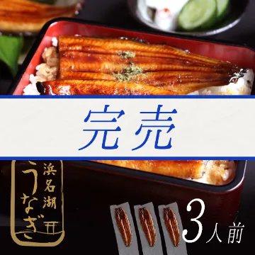 冷凍便【送料込み】浜名湖産うなぎ蒲焼３尾