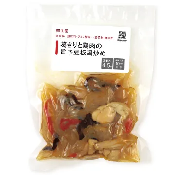 葛きりと鶏肉の旨辛豆板醤炒め