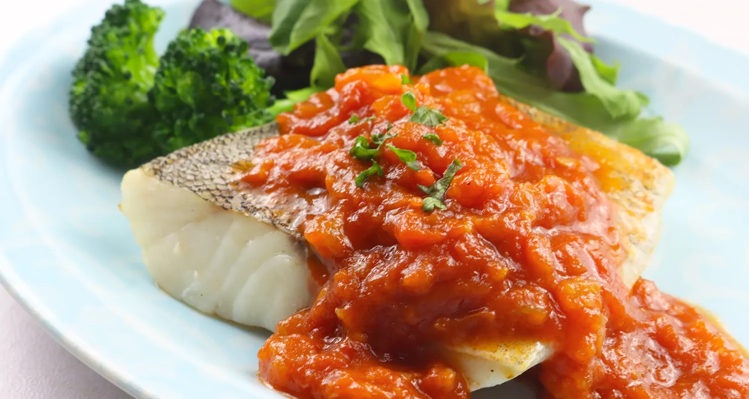 真鱈のトマトソース