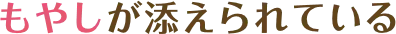 もやしが添えられている