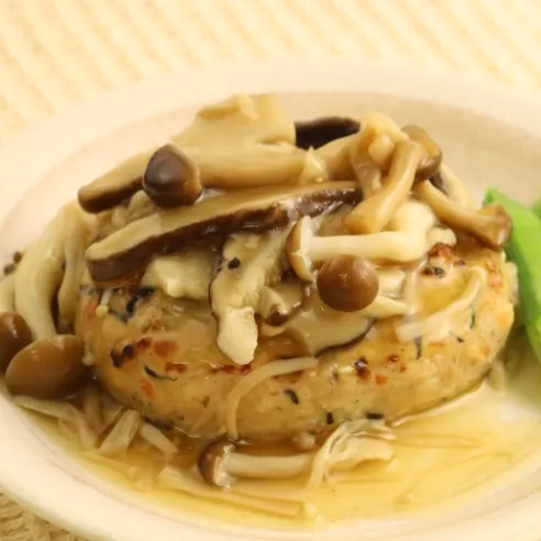 豆腐ハンバーグきのこあんかけ