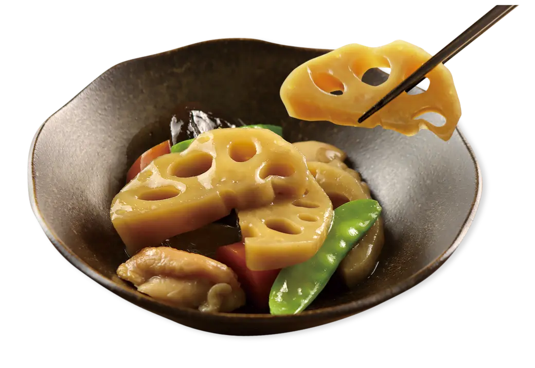 蓮根と鶏肉のうま煮